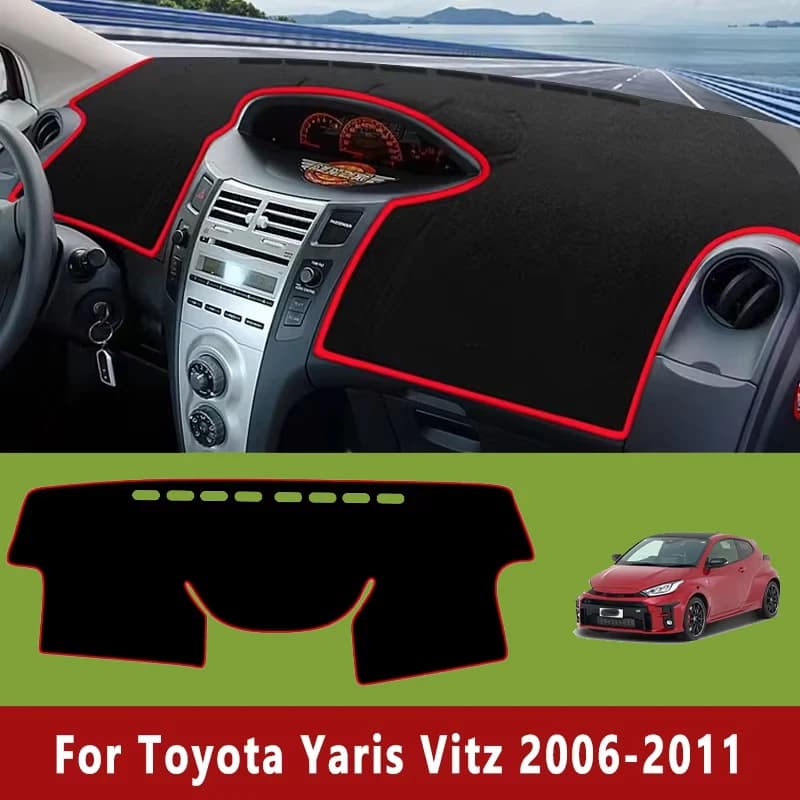 Car Dashboard Sun Shade Cover Instrument Desk Non-slip Pad Accessories For Toyota Yaris Vitz 2006 2007 2008 2009 2010 2011