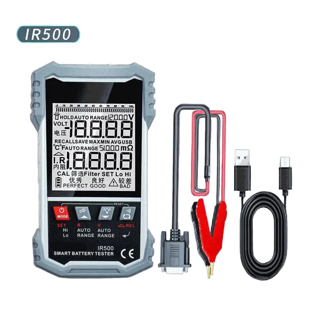 Digital Voltage Meter Battery Internal Resistance Tester 500 Resistance Measurement Long-Term Use User Self-Calibration