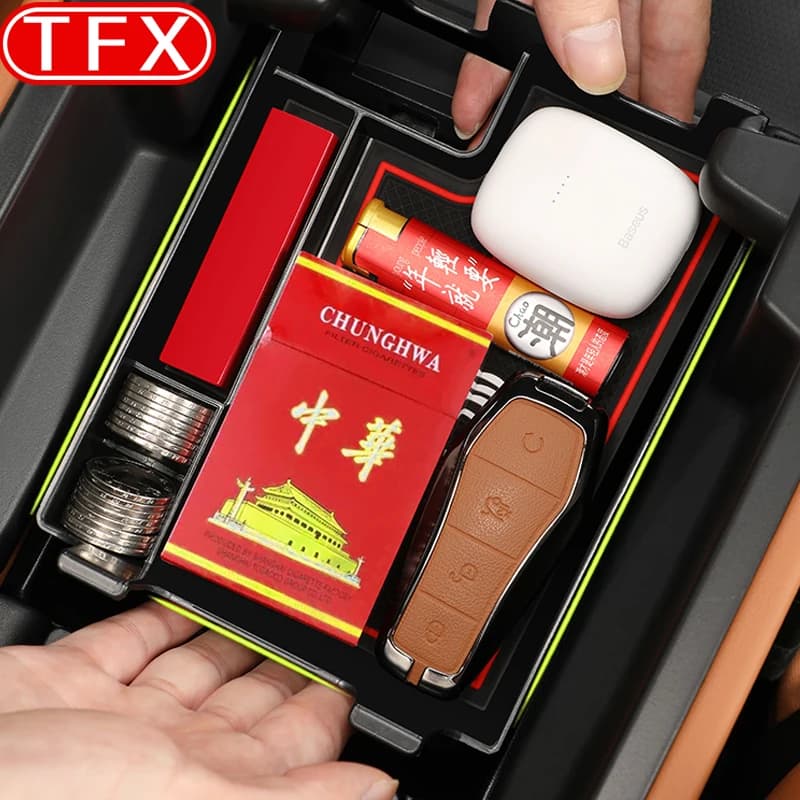 For BYD Han 2022 2023 2024 Car Styling Central Control Storage Box Armrest Box Storage Box Interior Decoration Auto Accessories