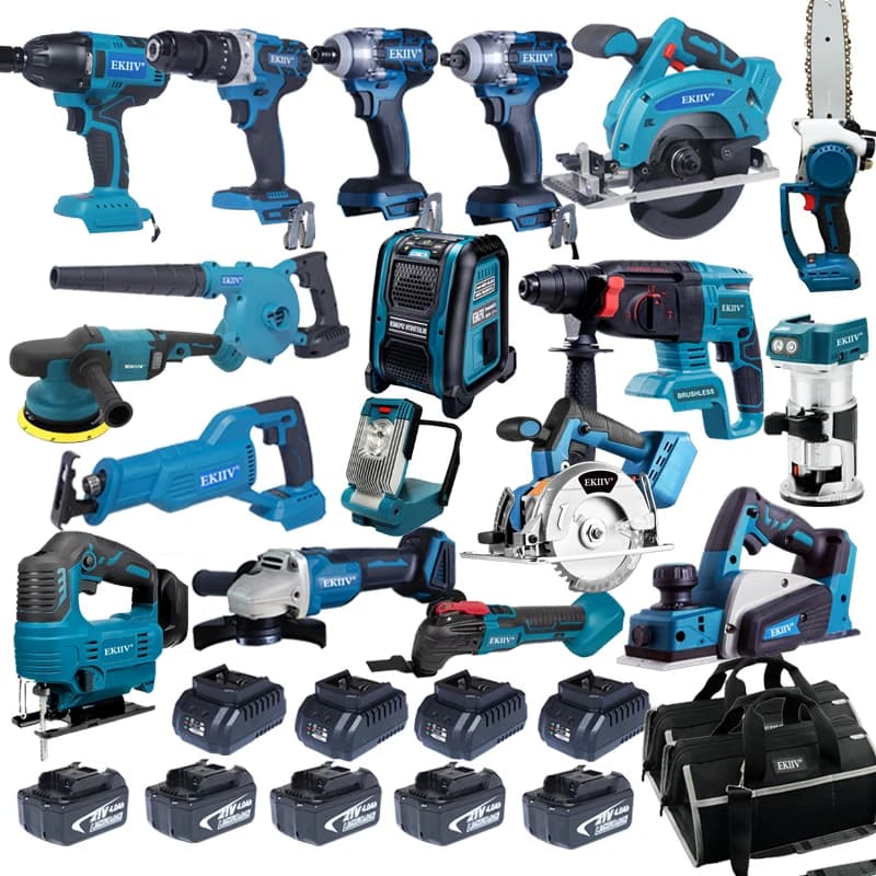 Brand EKIIV High Quality Cordless Impact Wrench Tools 18V Cordless Lithium-Ion Combo Tools Kits