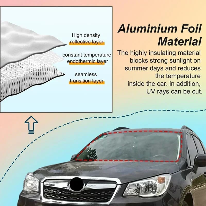 For Subaru Forester 2013-2018 Car Front Glass Sunshade Aluminum Foil/silver Tape Interior Accessories