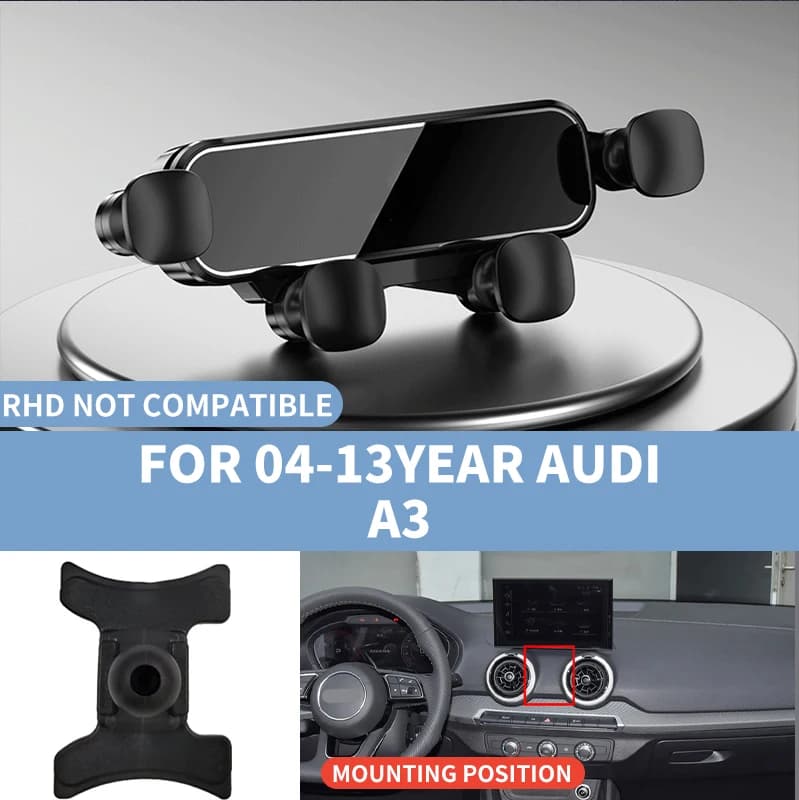 Car Phone Holder Air Vent Phone Stand Auto Cellphone Bracket Car Gravity Phone Mount For 04-13YEAR AUDI A3 Fit all smartphones