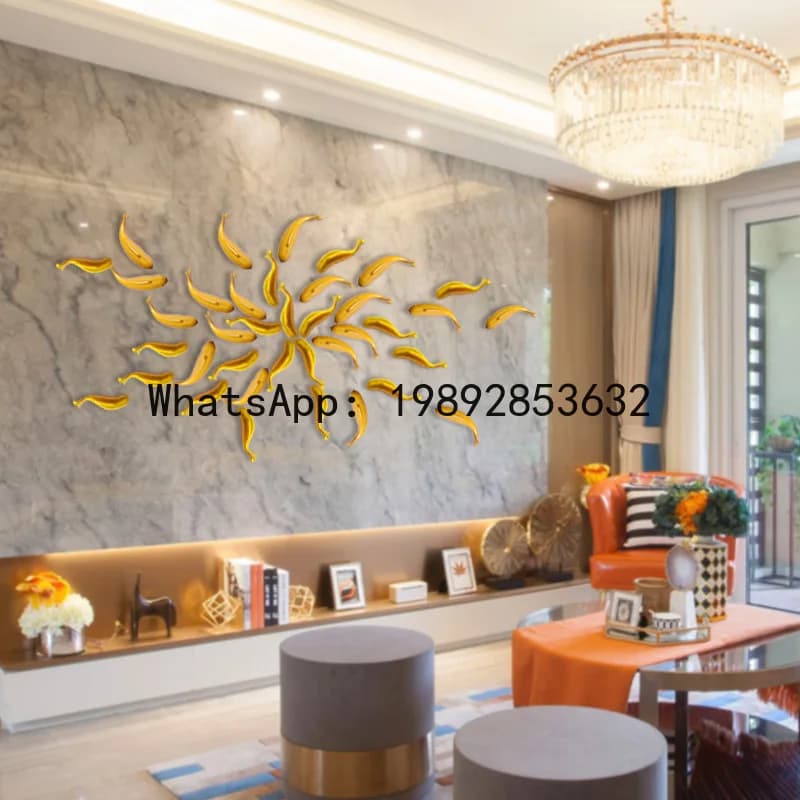LYY Chinese Style Home Living Room  Decoration Fish Wall Hanging Wall Decoration Pendant Restaurant Hotel Background