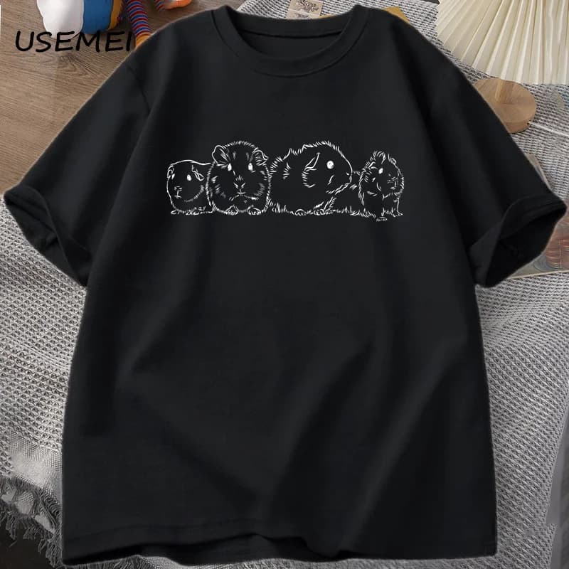 GuineaPigT-ShirtManShortSleeveCottonTshirtCausalONeckOversizedTShirtMenDesignerMen'sT-shirtsOversizedClothes