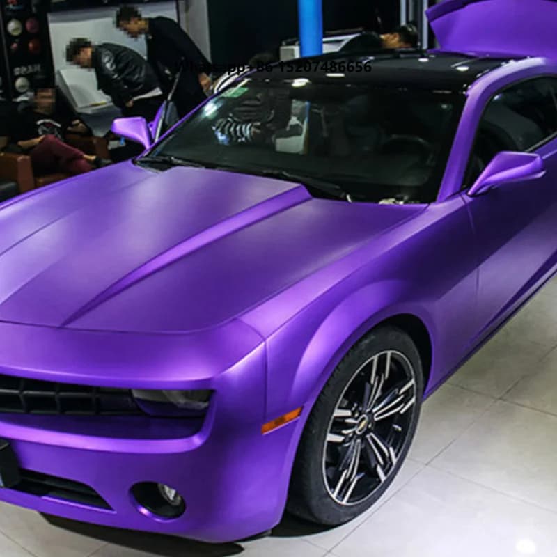 1.52*18m Size Bubble Free Film  Car Mirror Protective Film Waterproof Role Ceramic Purple Car Vinyl Wrap