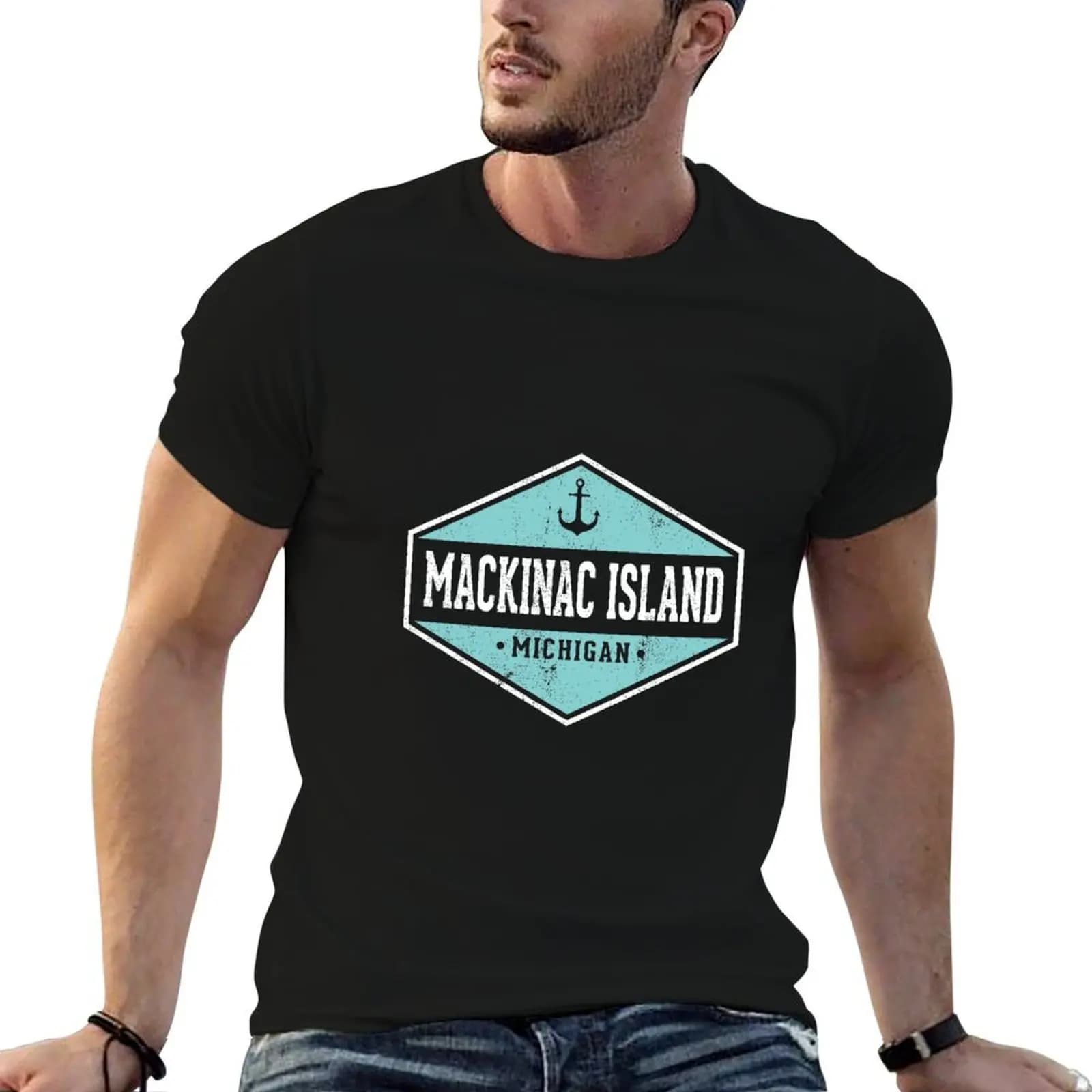 Mackinac Island Souvenir Hoodie T-Shirt Funny t-shirt fashion shirts t shirts for men cotton