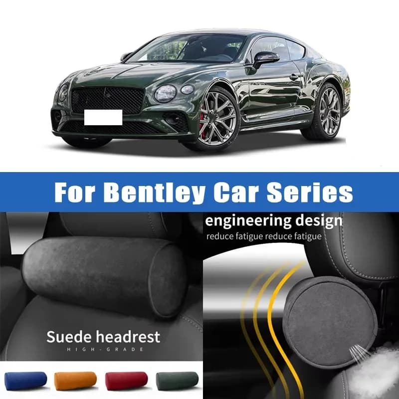 Top Quality Car Headrest Neck Support Seat Soft Neck Pillow Breathable For Bentley Continental GT Flying Spur Bentayga Mulsanne