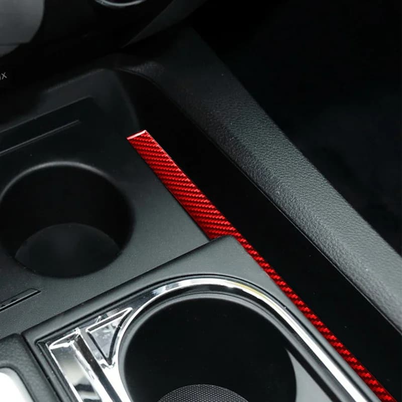 Car Central Control Cup Holder Slot Mat Strip Trim Auto Interior Decoration Modification Sticker for Toyota Tundra 2014-2018