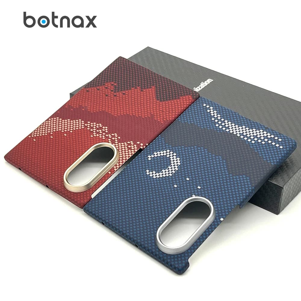 Carbon Fiber Case for Samsung Galaxy Z Fold8 Cover Fold 8 Wide Kevlar Aramid Fiber Skin Compatible with Magsafe Magnetic Coque