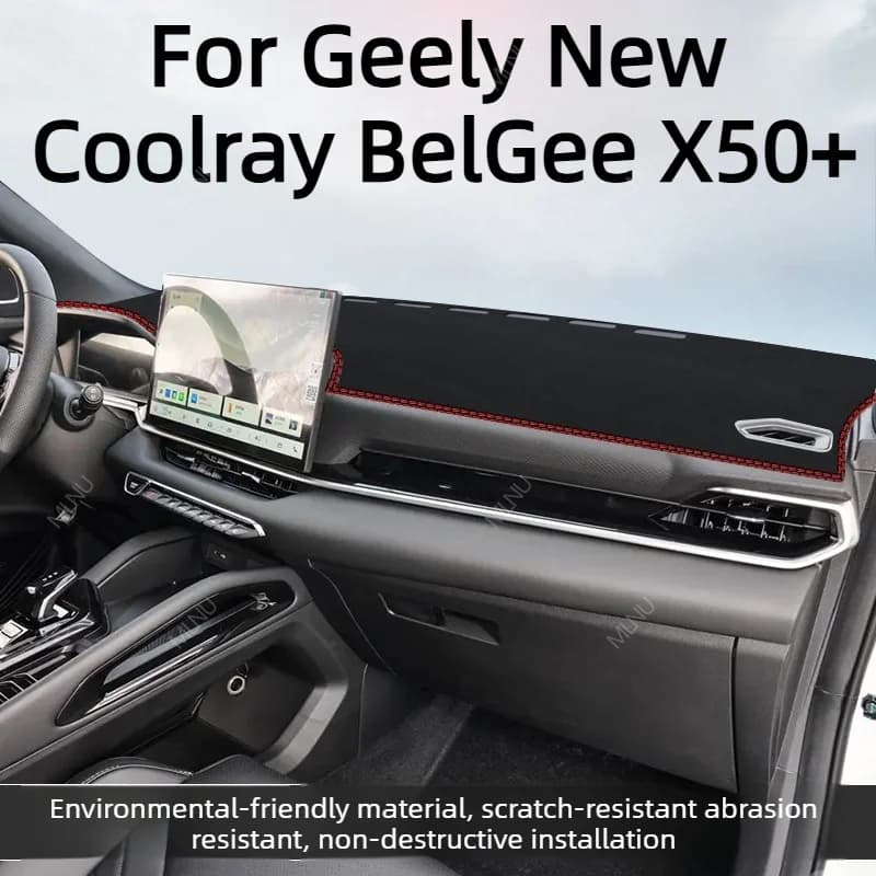 Dash Mat For Geely New Coolray BelGee X50+ 2026 2025 Accessories Suede Anti-Glare UV-Proof Heat-Insulating Wear-Resistant Soft