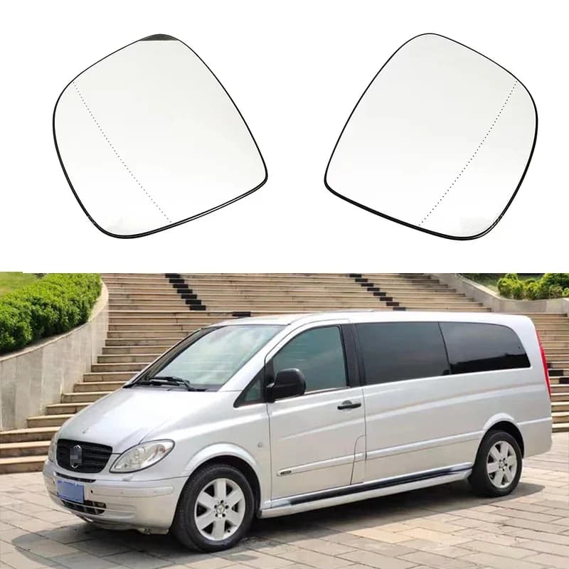 Heated Side Mirror Glass For Mercedes Benz W639 Viano Vito Mixto Box 2003-2010 Rearview Left Right Auto Replace