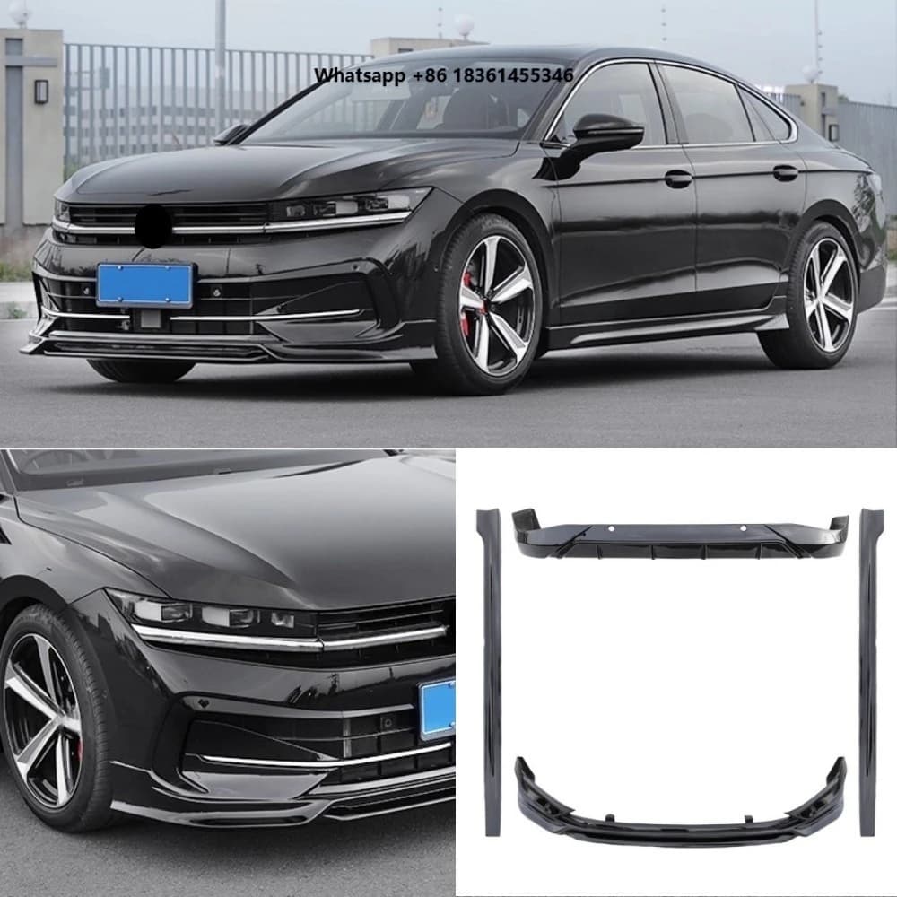 For vw Passat b9 modified Sport style Surround Front lip Rear lip Side skirt Car Accessories Body kit