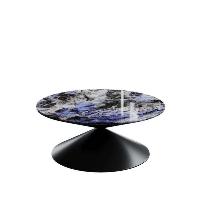 Small apartment coffee table light luxury small living room home creative modern simple rock slab round tea table