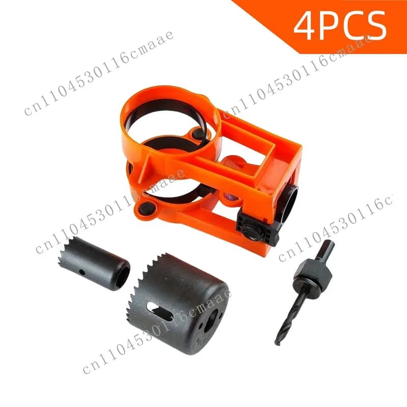 Wooden door lock mounting kit with guide formwork Adjustable plastic guide formwork with spring lock arm door lock
