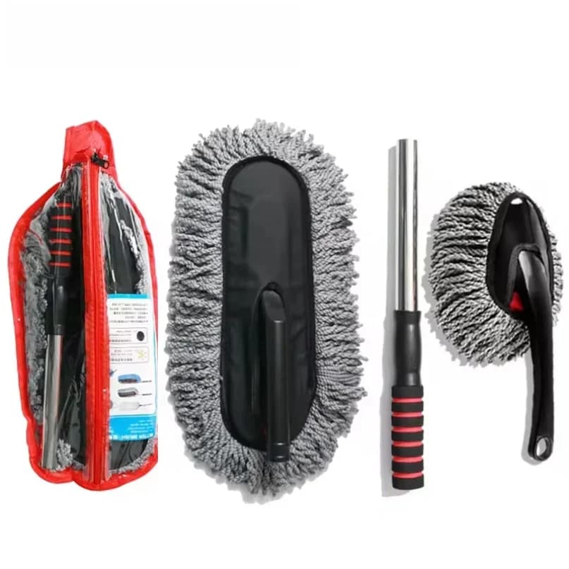Mopa  microfibra para lavado  coches con mango extensible, kit  cepillos  limpieza para eliminar el polvo, herramienta d