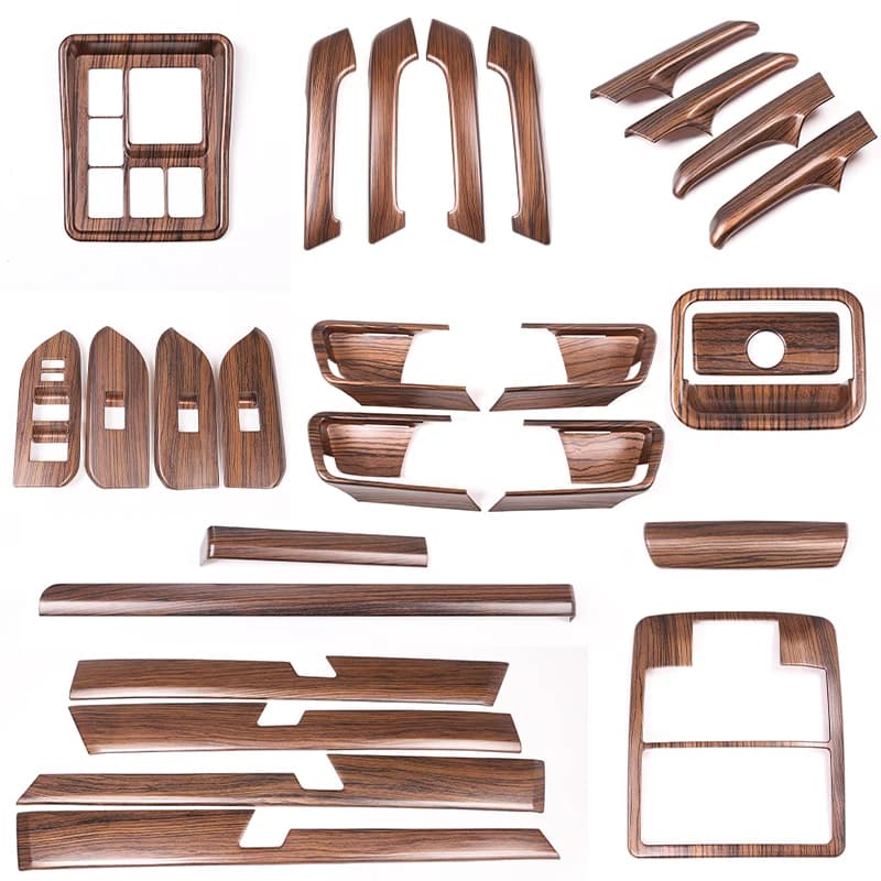 For Toyota Land Cruiser Prado FJ150 150 2010-2019 Pine Wood Grain Car Interior Decoration Trim Frame Stickers Car Accessories