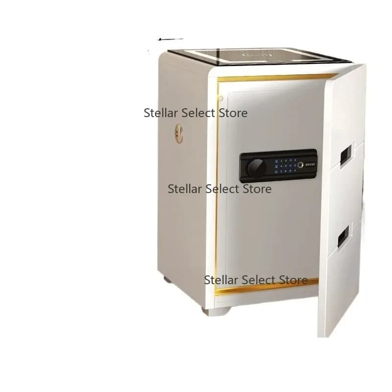 Bedside with safe integrated cabinet,  bedside fingerprint password box 65cm all-steel anti-theft safe