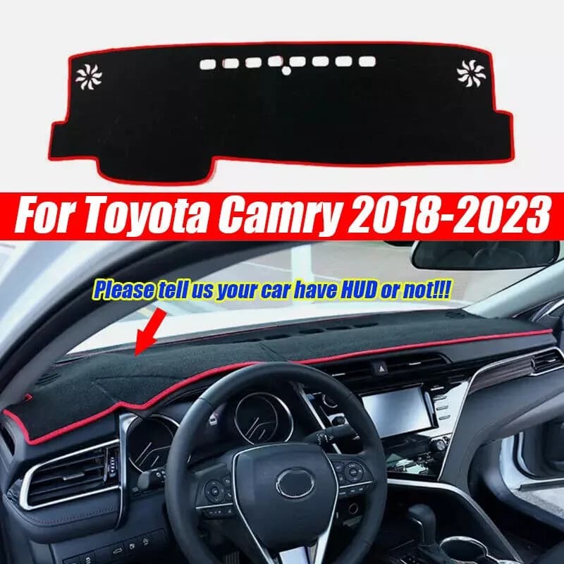 Car Red Dashboard Dash Mat DashMat Sun Cover Pad for Toyota Camry 2018-2023