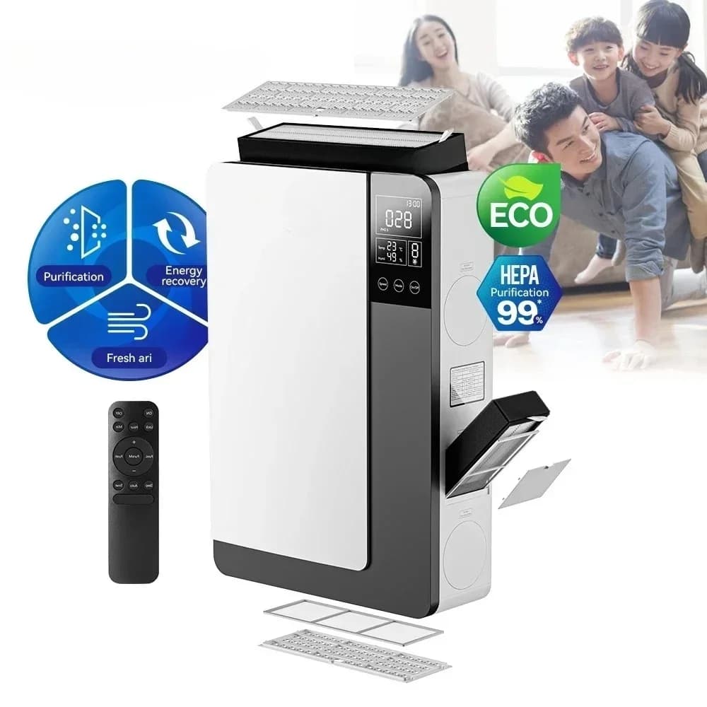 LCD Touch IAD Panel Wall Mounted Heat Recovery Air Conditioner Erv Mvhr Hrv factory outlet