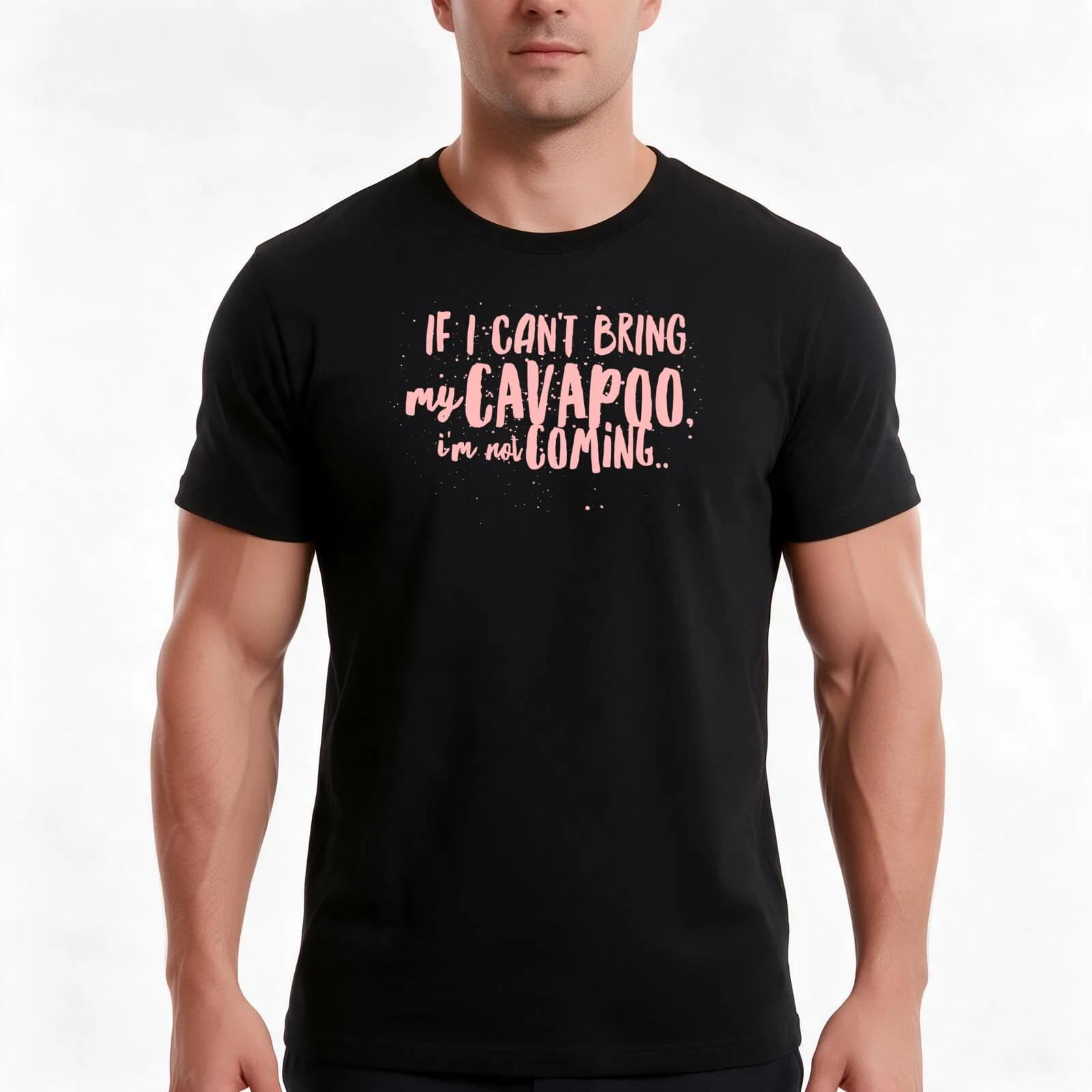 I love my cavapoo T-Shirt, Summer Casual Cotton Tee, Oversized Streetwear Tops, Vintage Graphic Print, Loose Fit Short Sleeve