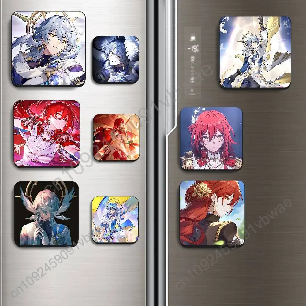 Sunday Himeko Nova Honkai Star Rail BestSelling Refrigerator Magnetic Sticker Fridge Magnets Adhesive to Metal Surfaces Leaves