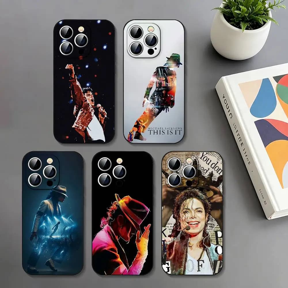 M-Michael J-Jackson Phone Case For iPhone 18 17 16 15 11 12 14 13 Pro Max Mini X XR 7 Plus 17E Shockproof Silicone Cover Fundas