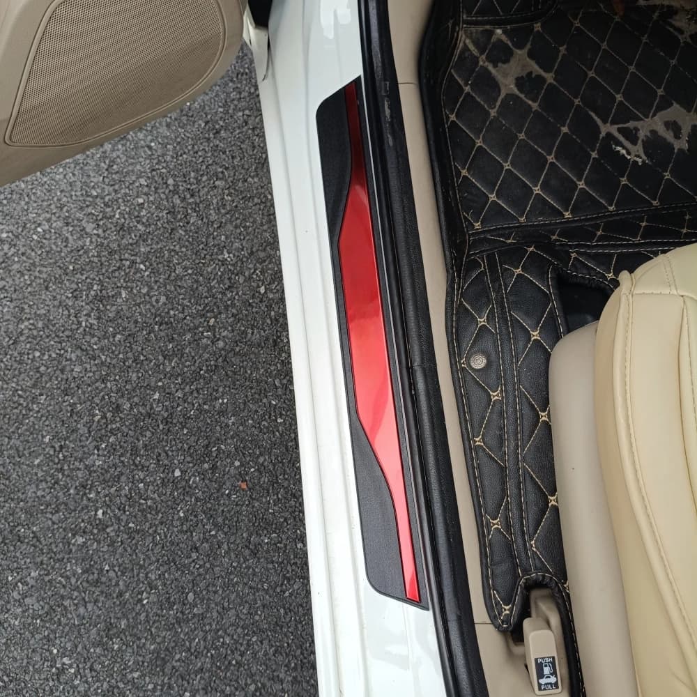 For Hyundai Kona 2016-2025 2026 2027 Auto Part Door Sill 3d Pedal Scuff Plate Trims Protector Sticker Cover Car Styling Supplies