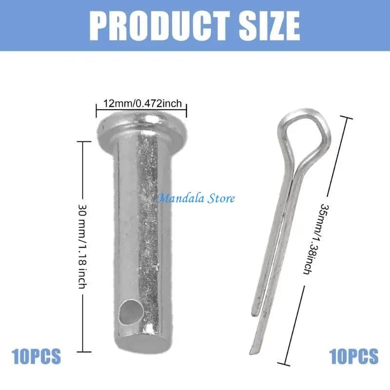 U2JC 10Pcs Stainless Steel Link Hinge Pin Cylindrical Positioning Insert Dowel Pin