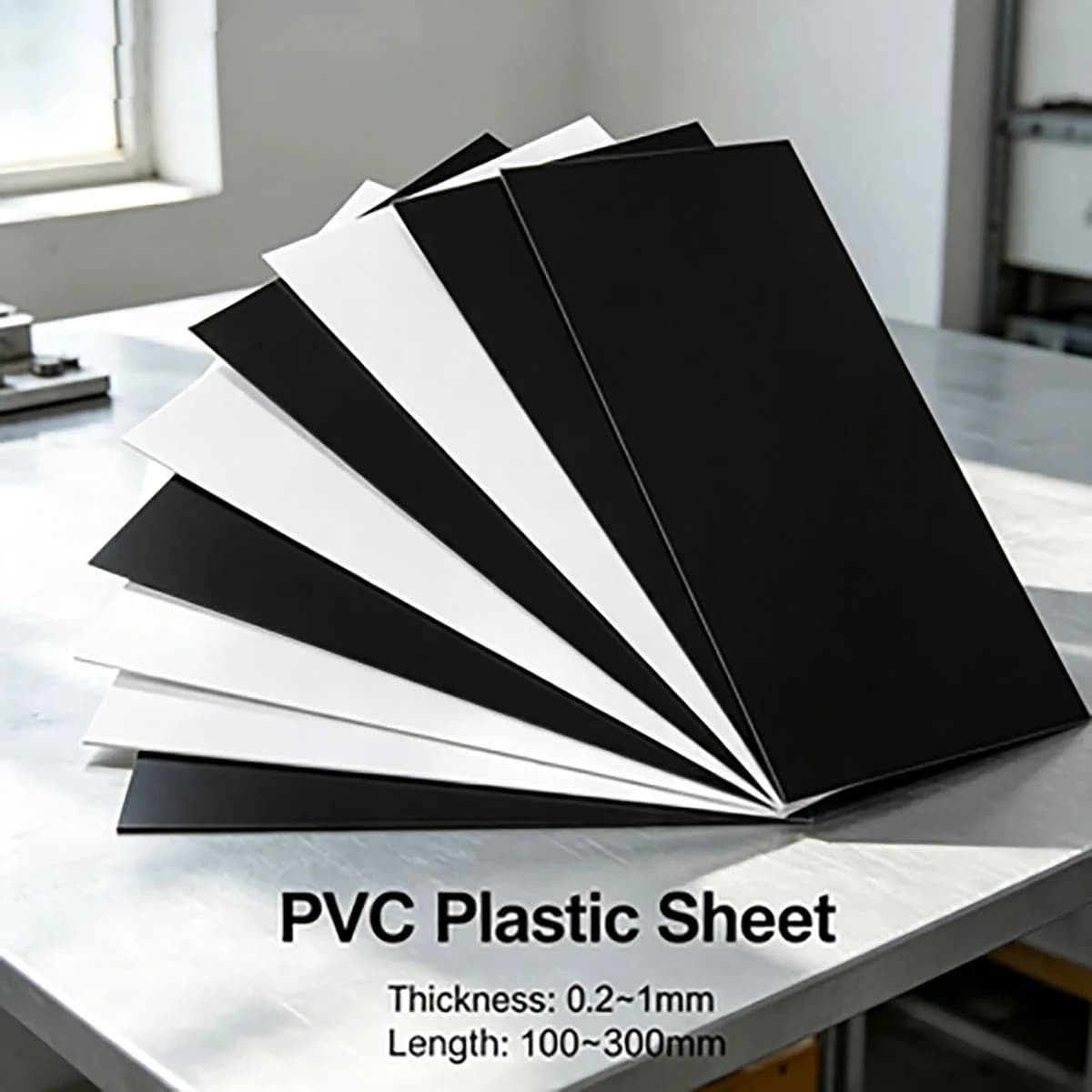 Black and White PVC Plastic Panel, 0.2mm-1mm Thickness, Material for DIY Handmade and Architectural Model Making