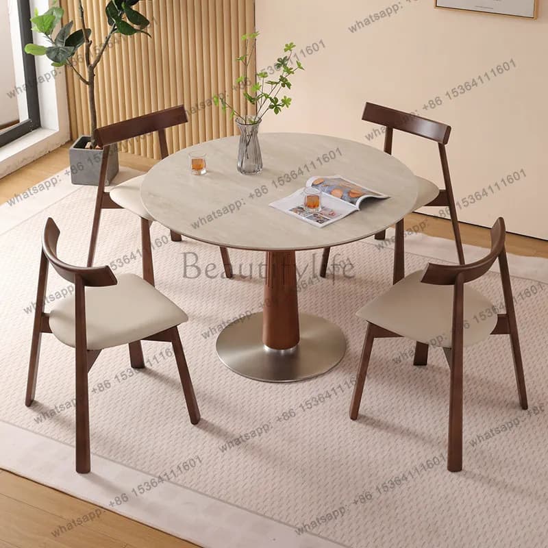 LJY Restaurant Modern Dining Table Kitchen Chairs Center Wood Coffee Dining Table Designer Space Saving Mesa Commercial Furnitur