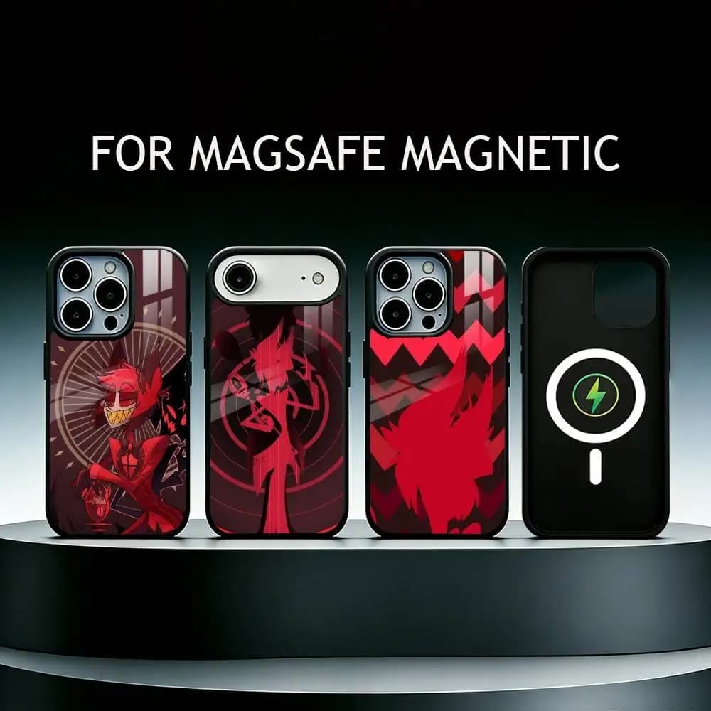 PC-Hazbin H-Hotel Alastor  Phone Case For iPhone17,16,15,14,13,12,11 Plus,Pro Supports Magnetic Wireless Charging