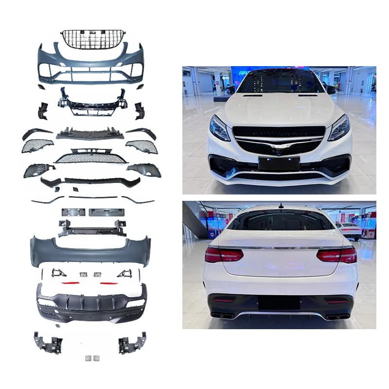 High Quality GLE Coupe63 Style Body Kit Front Rear Bumper Upgrade Fit For GLE Coupe 2015-2019 Tuning Parts