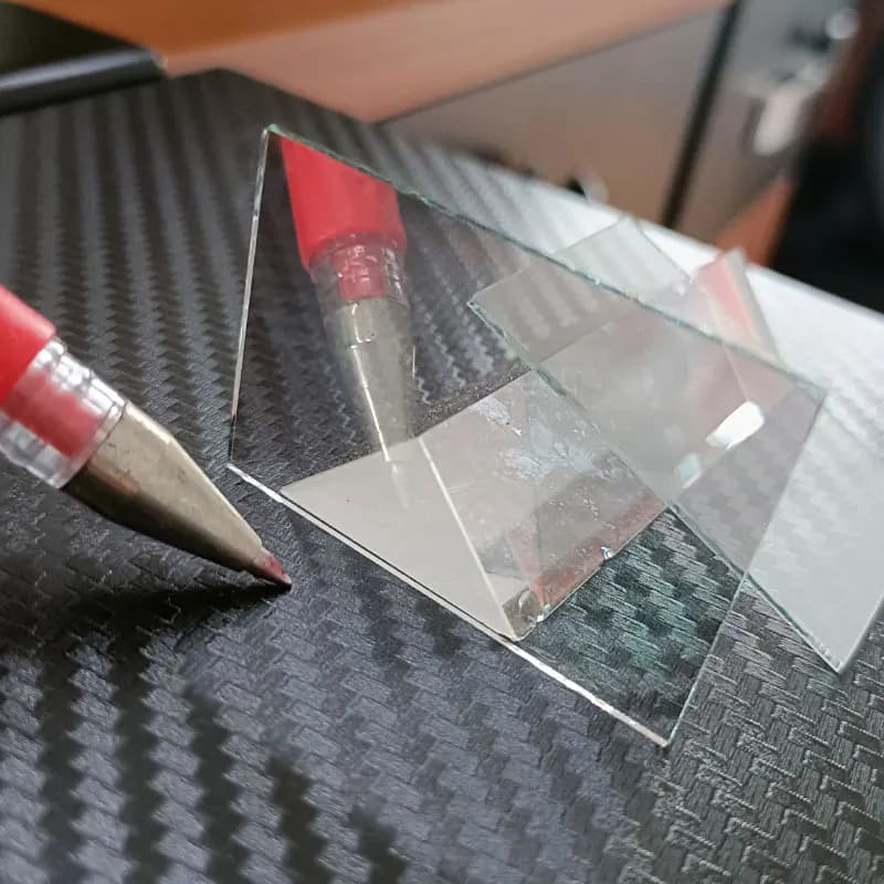 5pcs 43x63x1.1mm Optical Beamsplitter Mirror T:R=30%:70% Semi-Transparent Semi-Reflective Glass Teleprompter Beamsplitter Galss