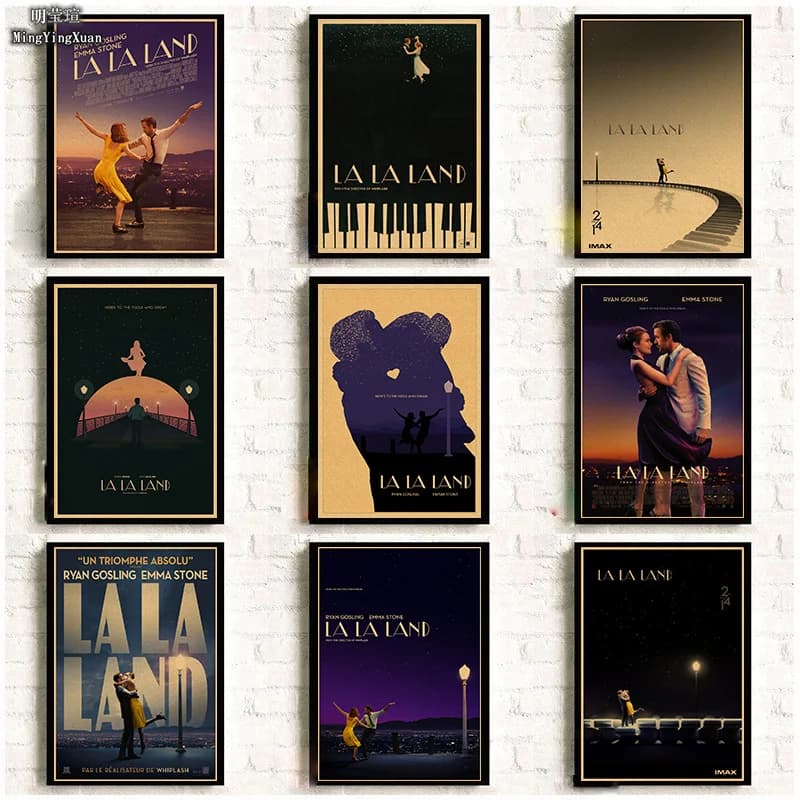 La La Land Retro Poster Vintage poster Wall Decor Art kraft paper wall Movie Posters home deco apartment decoration gift
