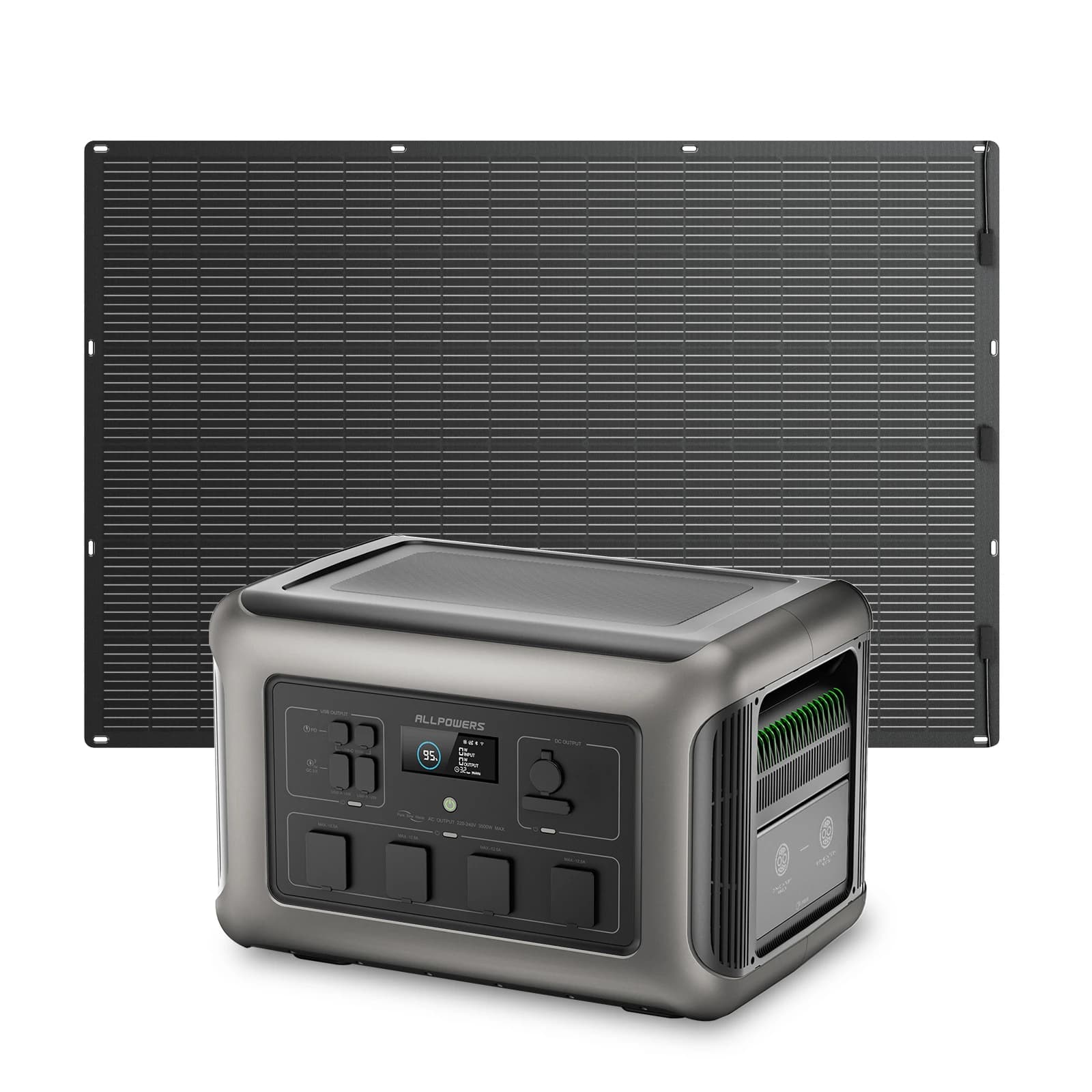 Allpowers Outdoor 3Kw All In One Portable Home Backup Lifepo4 Battery On-the-Go Solar Generator Power Station Supply System Set