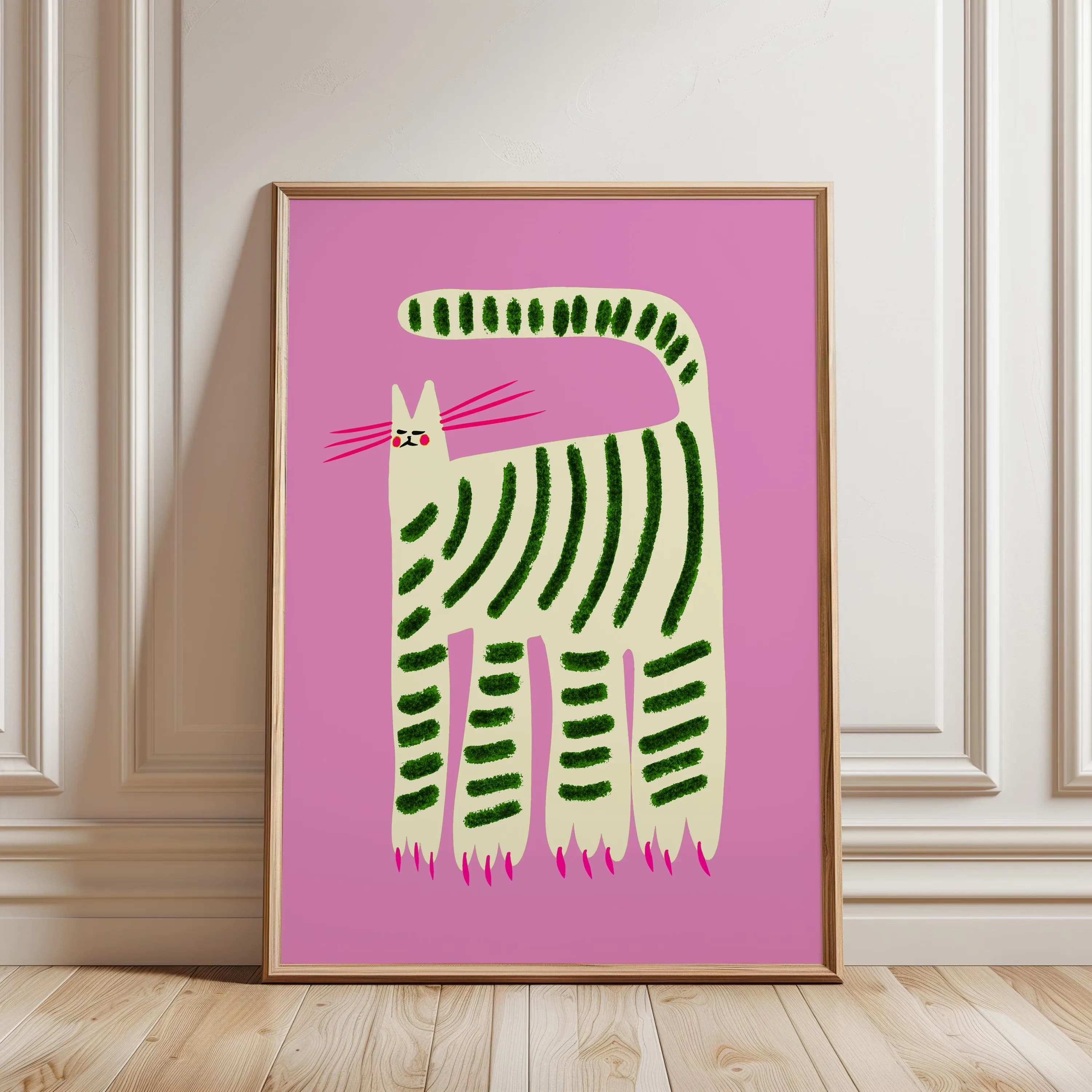 Cat Therapy Art Print, Home Decor, for Bedroom, Kitchen, Living Room, Office, Illustration, Gift for Her