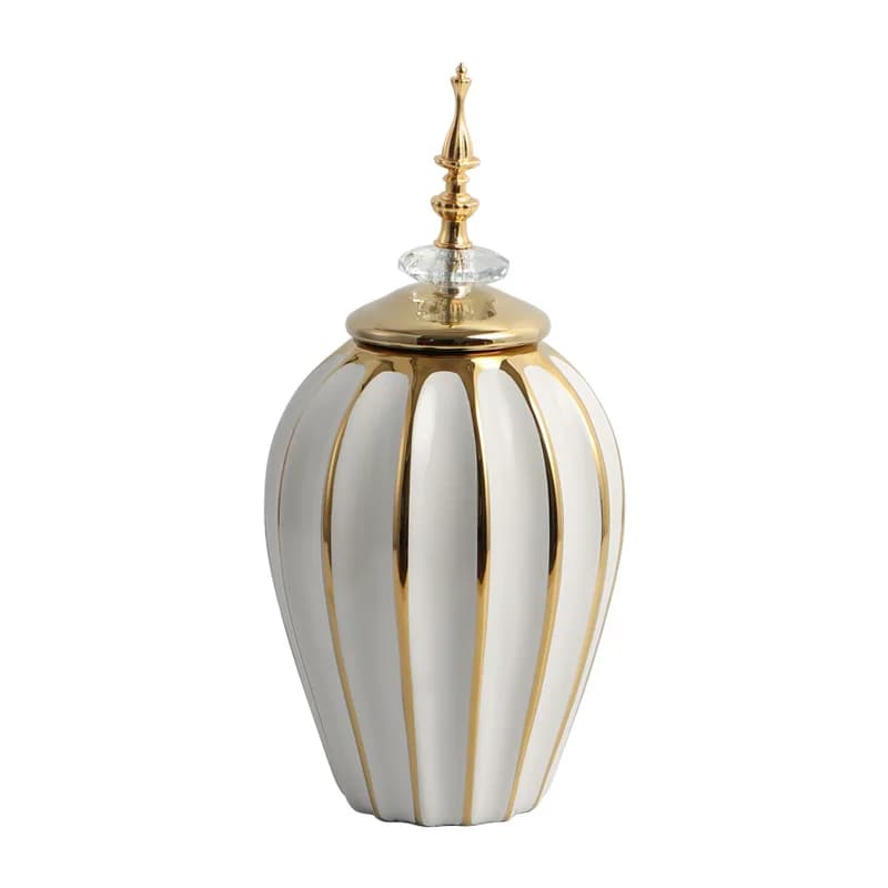 Light luxury ceramic vase craft ornament, general altar storage jar, model room decoration, Zhongdongfeng home jewelry