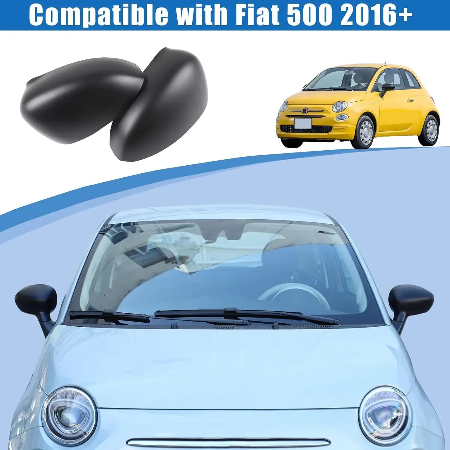 Carbon Fiber Car Side Mirror Cover Caps For Fiat 500 500c GRANDE PUNTO 595 ABARTH 695 2010-2026 Rearview Mirror Shell Case Trim