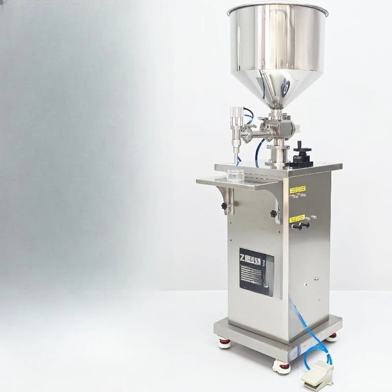 Semi-automatic paste liquid quantitative filling machine, vertical honey sauce canning machine, small viscous material