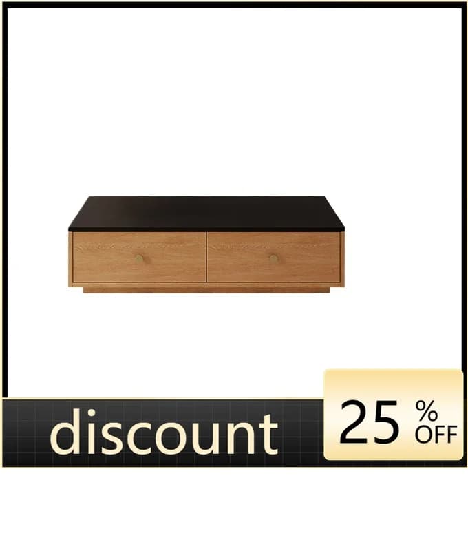 LMM solid wood rock slab coffee table living room home modern wind side table storage tea table
