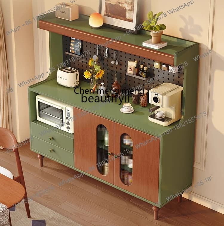 X Vintage Sideboard Storage Living Room Coffee Solid Wood Cabinet Home Tea Water Organizer Cabinet