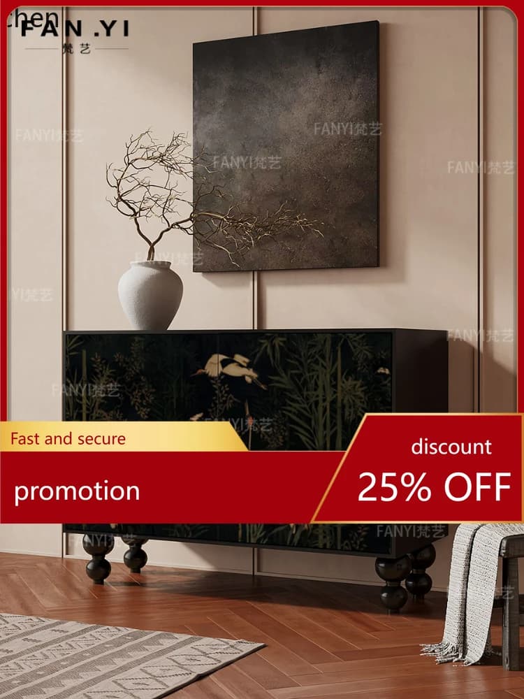 YFY Chinese Ancient Style Tea Cabinet Multi-Function Dining Side Locker Home Sofa Side Cabinet Home Entrance Cabinet