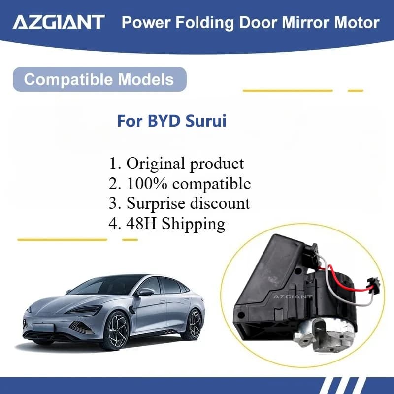 AZGIANT For BYD Surui Car Side Door Rearview Mirror Folding Motor Actuator  Replacement Part  car accessories ABS Housing R/L