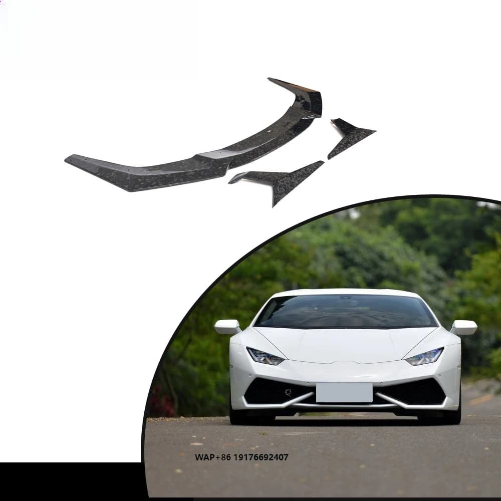 Dry Carbon Fiber Front Bumper Lip forLamborghini Huracan LP600 LP610 Coupe 2-Door 2014-2016