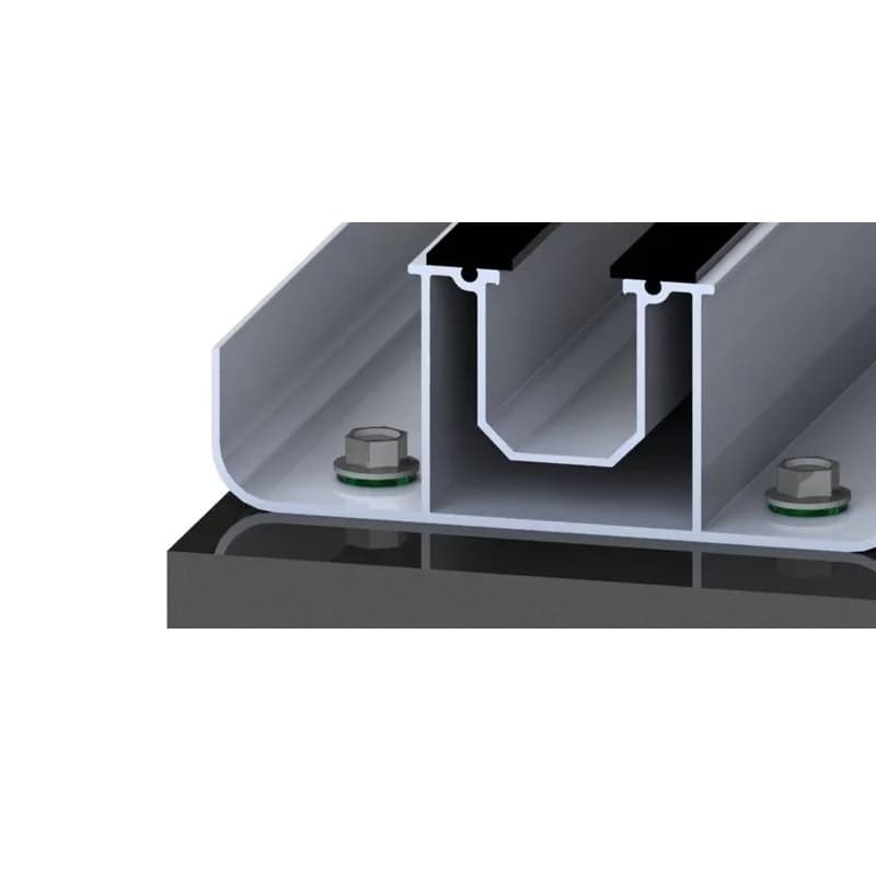 Building structure integrated waterproof photovoltaic bracket, aluminum solar waterproof track bracket