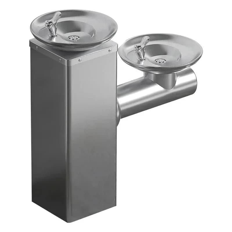 Outdoor 304 stainless steel washbasin Community Park Public direct drinking water table column Floor-to-ceiling Hot sales