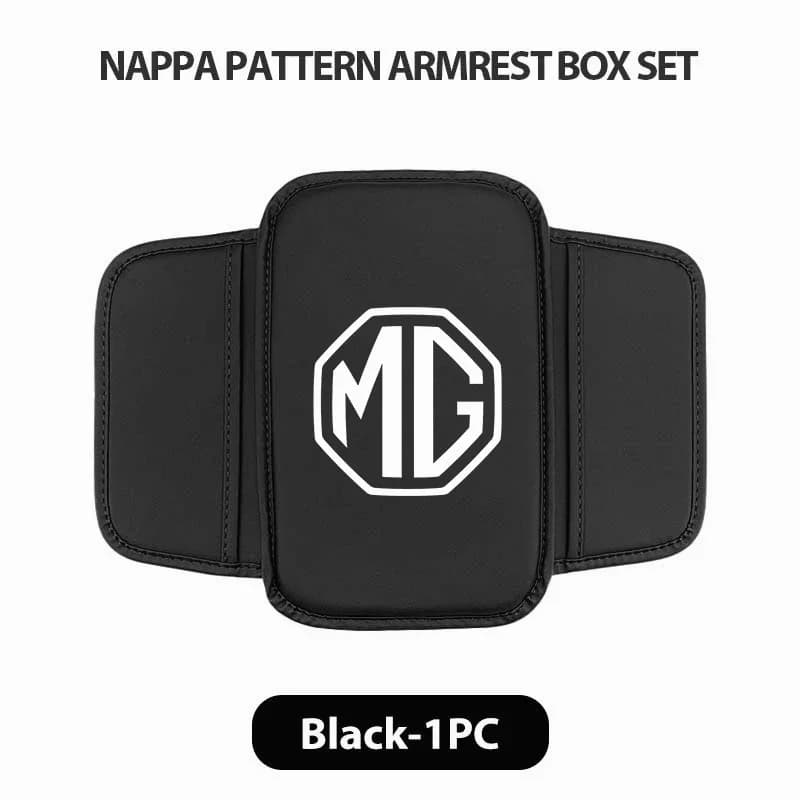 Microfiber Leather Central Armrest Cover With Storage Bag For MG Mulan ZS HS MG5 MG6, Armrest Box Protector Car Interior Accesso