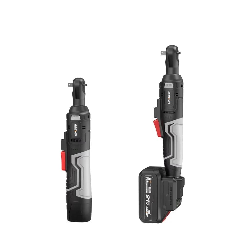 16V/20V Cordless Brushless Electric Right Angle Ratchet Wrench Kit 50N.m 3/8" Lithium-Ion DIY Power Tool Set