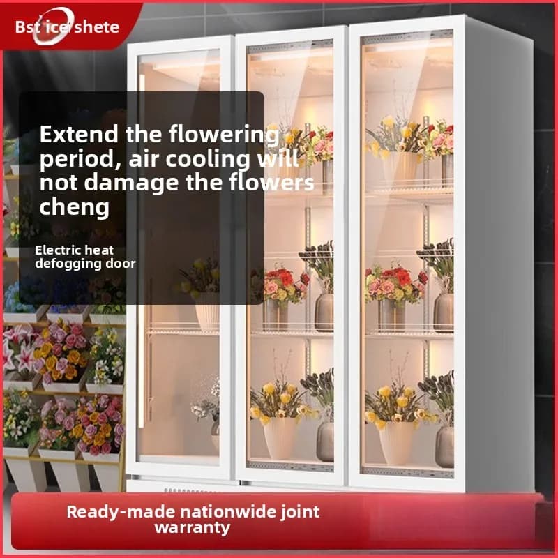ZC flower shop special air-cooled cake flower display cabinet fresh-keeping cabinet double door three door display cabinet