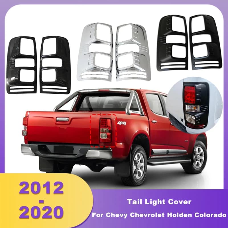 Chrome Black Tail Light Cover Rear Lamp Covers For Chevy Chevrolet Holden Colorado 2012 2013 2014 2015 2016 2017 2018 2019 2020